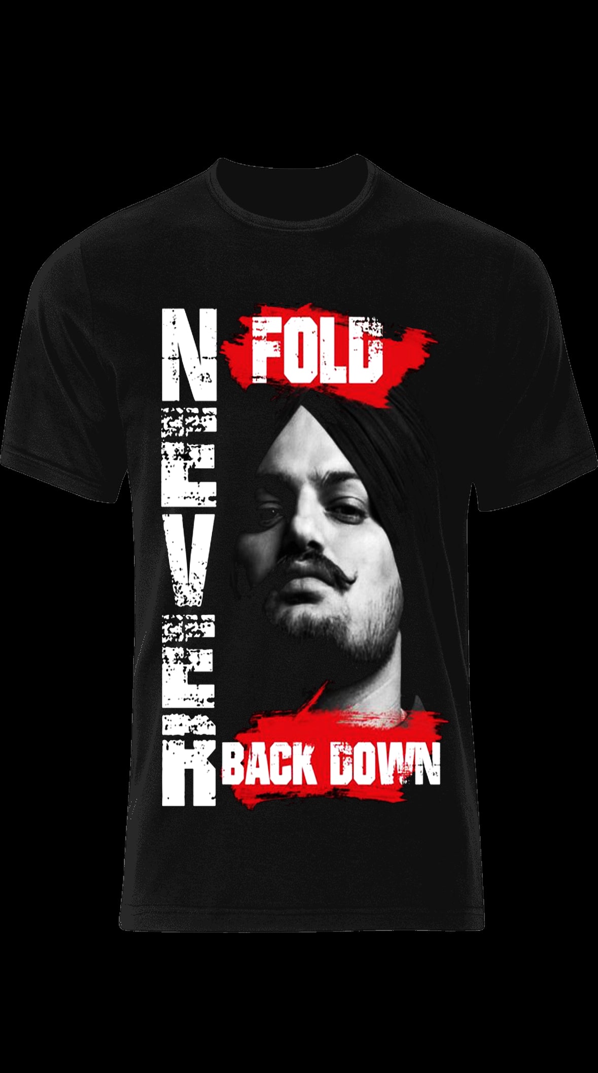 Never fold back Down Sidhu Mosse Wala T shirt. Punjabi unisex T shirt