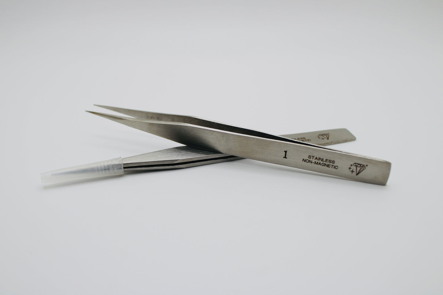 Diamond star Tweezers # 1. Stainless Steel Non Magnetic. Hand made.