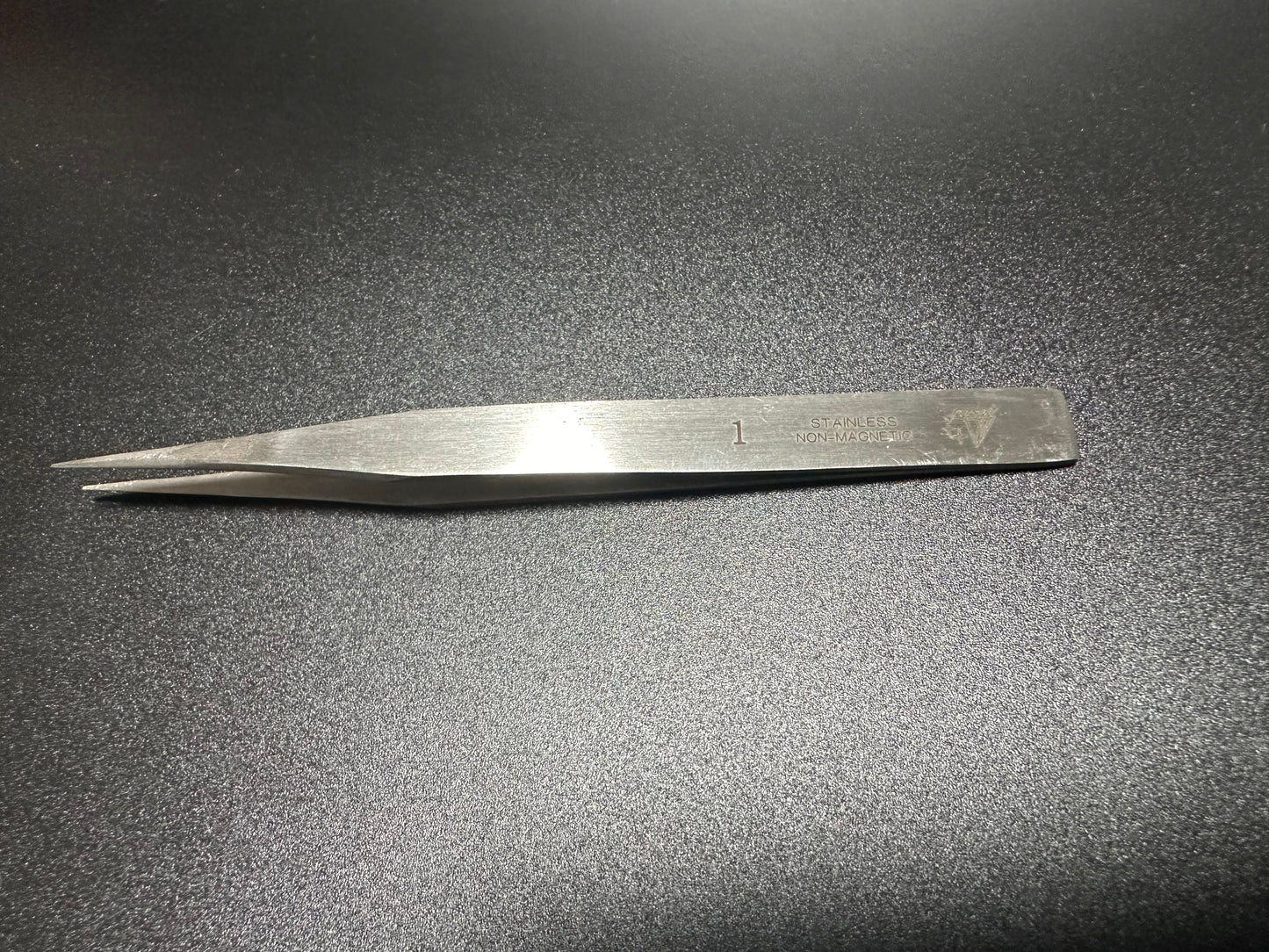 Diamond star Tweezers # 1. Stainless Steel Non Magnetic. Hand made.