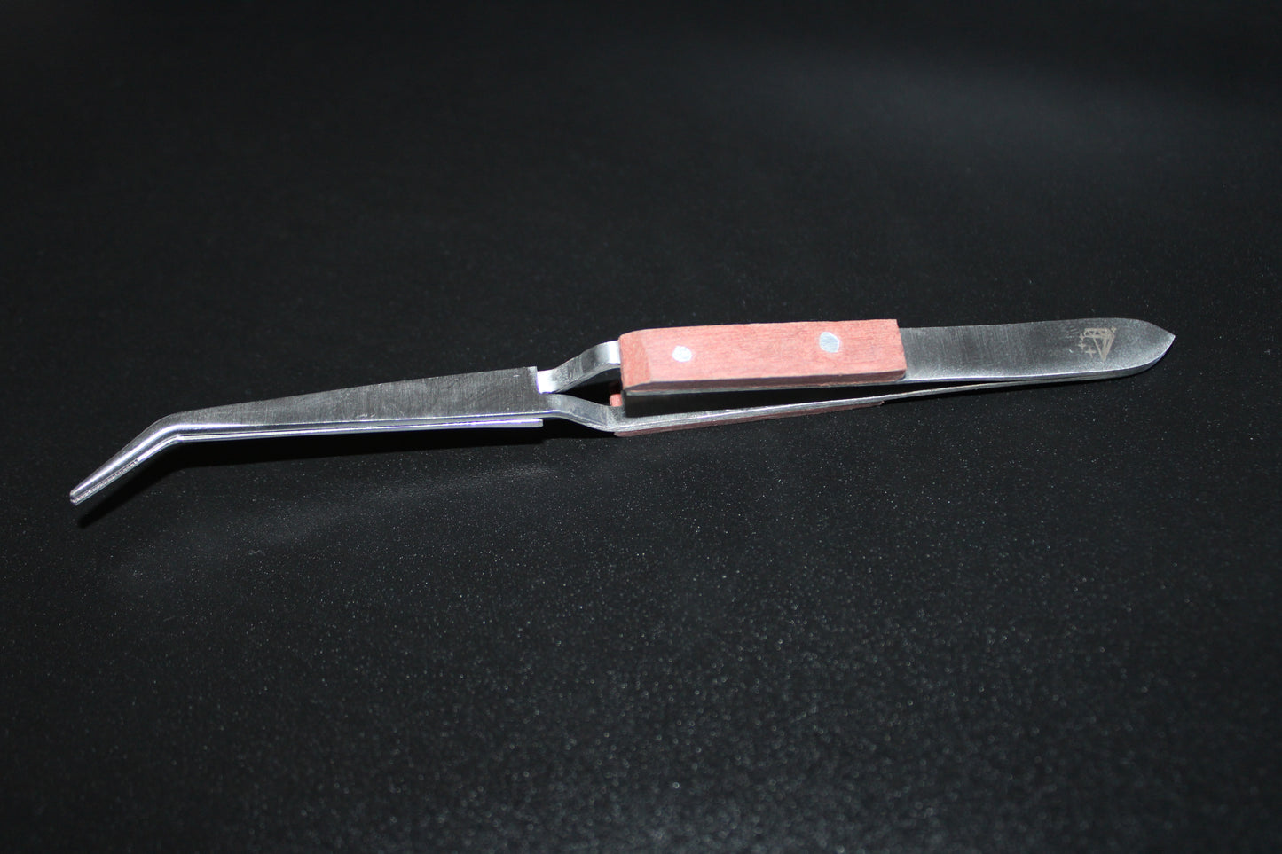 Soldering Tweezers with Fiber Grip X Lock. 6.5”-Curved. For jewelry.