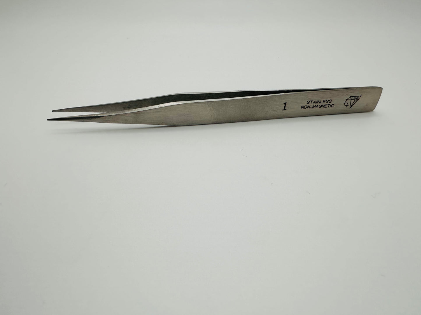 Diamond star Tweezers # 1. Stainless Steel Non Magnetic. Hand made.