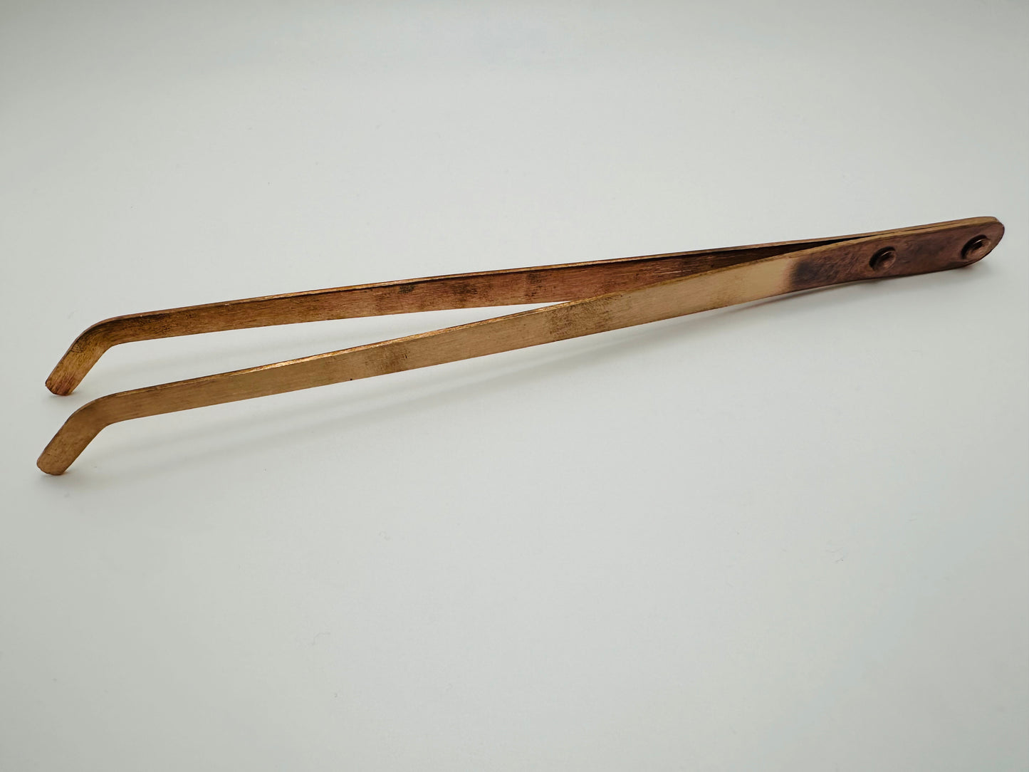 Copper Tong Curved. 9 inches Hand Made.