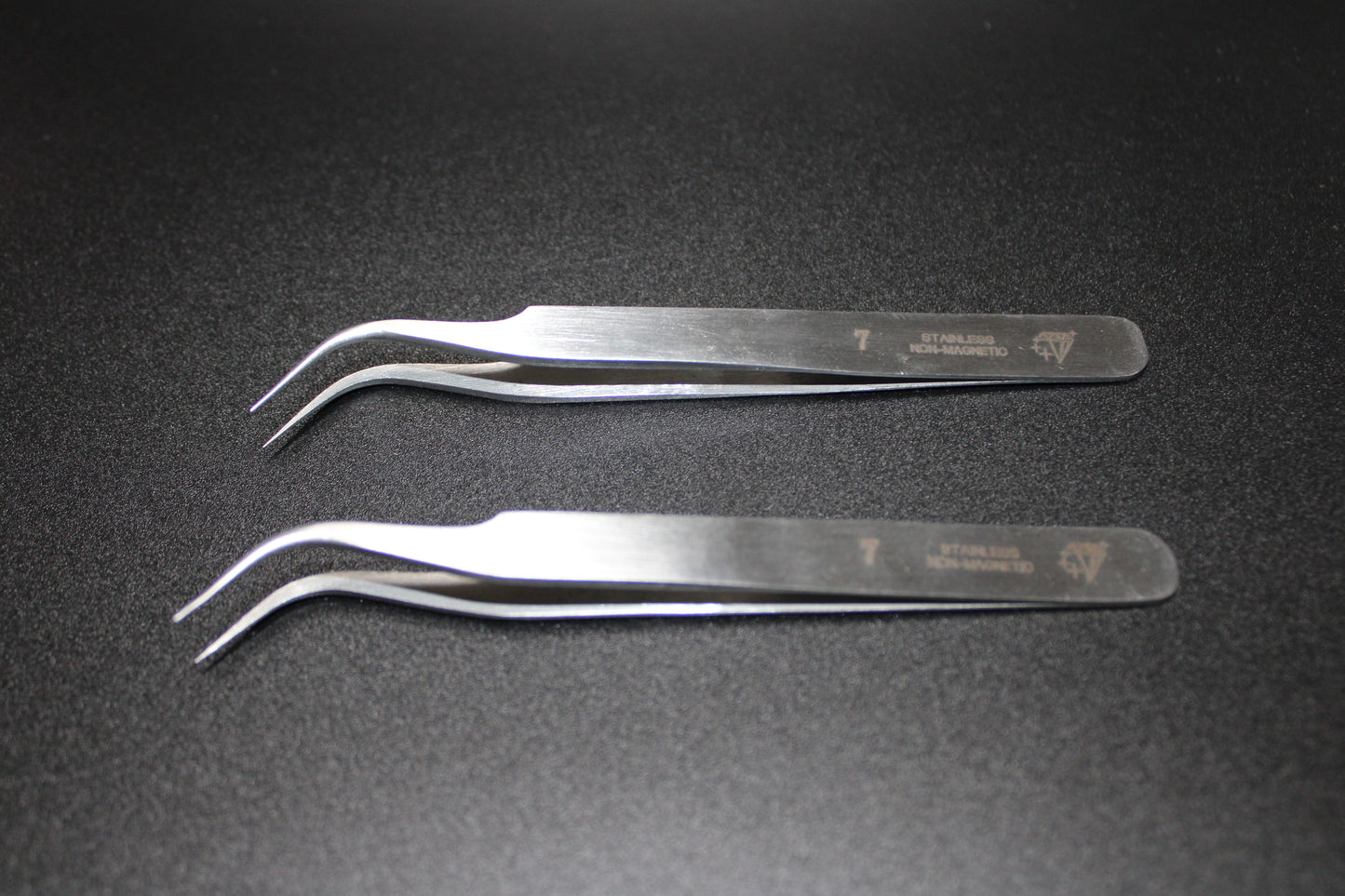 Diamond star Tweezers #7 High-precision. Non Magnetic Stainless Steel. Hand Made