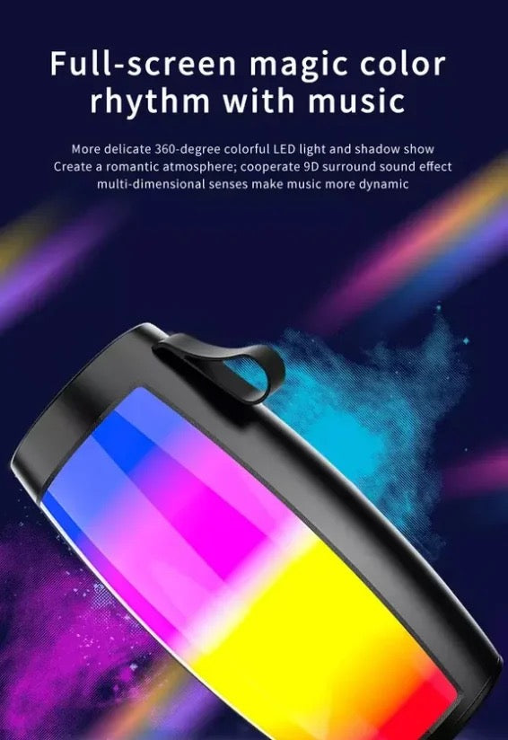 Led Multi Color Light up BlueTooth Speaker. Light weight BlueTooth speaker. Easy to carry. Great for Travel Camping and hiking.