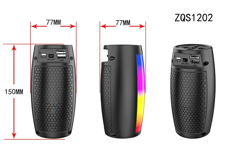 Led Multi Color Light up BlueTooth Speaker. Light weight BlueTooth speaker. Easy to carry. Great for Travel Camping and hiking.