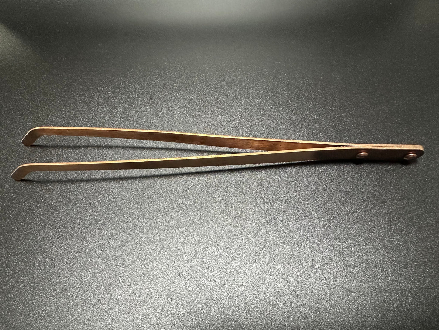 Copper Tong Curved. 9 inches Hand Made.