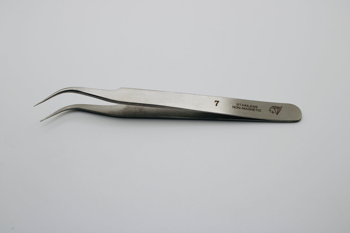 Diamond star Tweezers #7 High-precision. Non Magnetic Stainless Steel. Hand Made