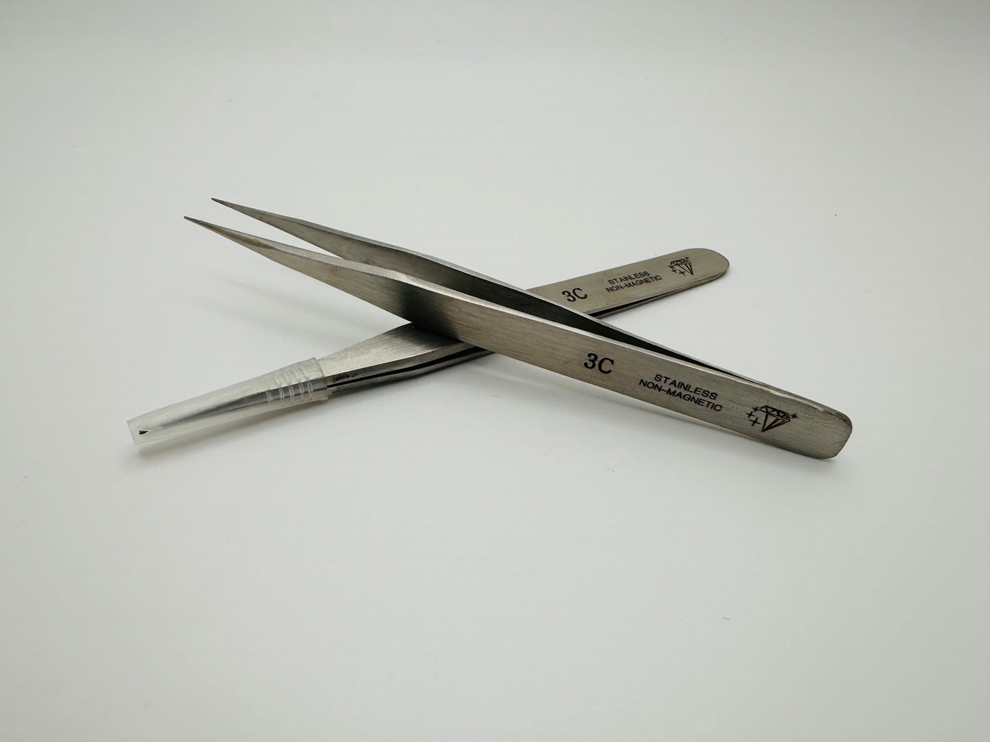 Diamond star Tweezers #3C Stainless Steel Non Magnetic. Hand made