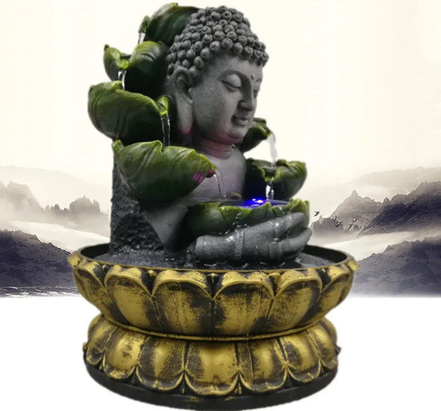 Budda Water Fountain with Led Light.