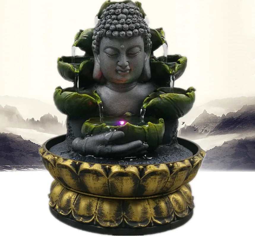 Budda Water Fountain with Led Light.