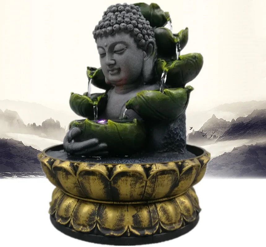 Budda Water Fountain with Led Light.