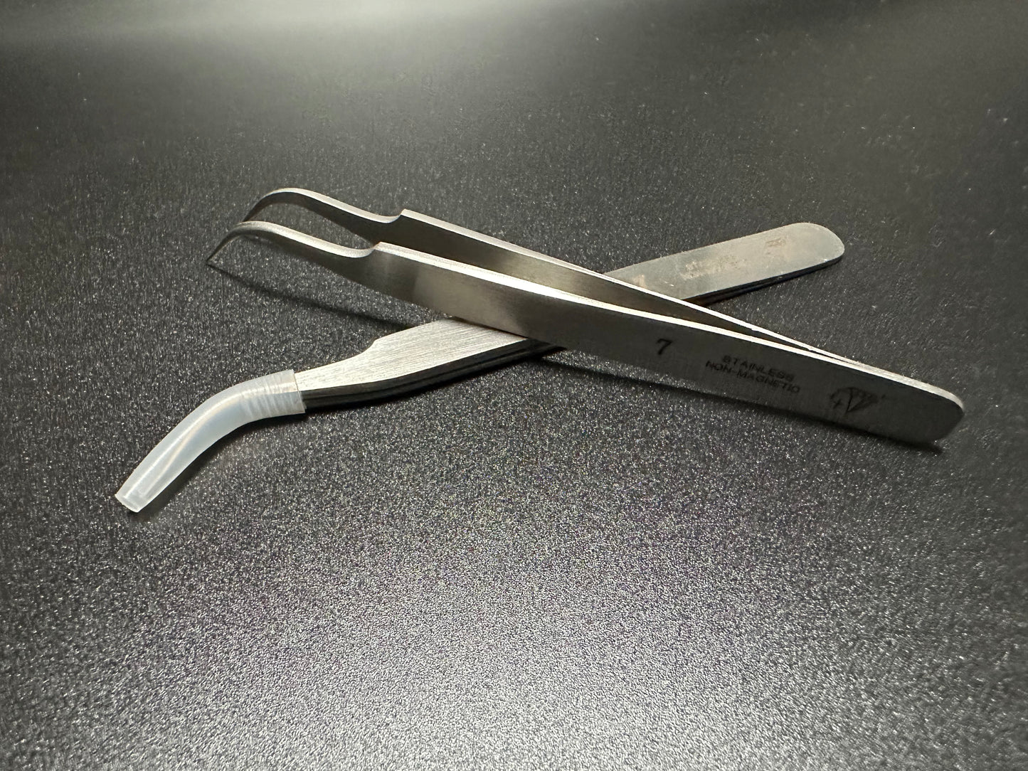 Diamond star Tweezers #7 High-precision. Non Magnetic Stainless Steel. Hand Made