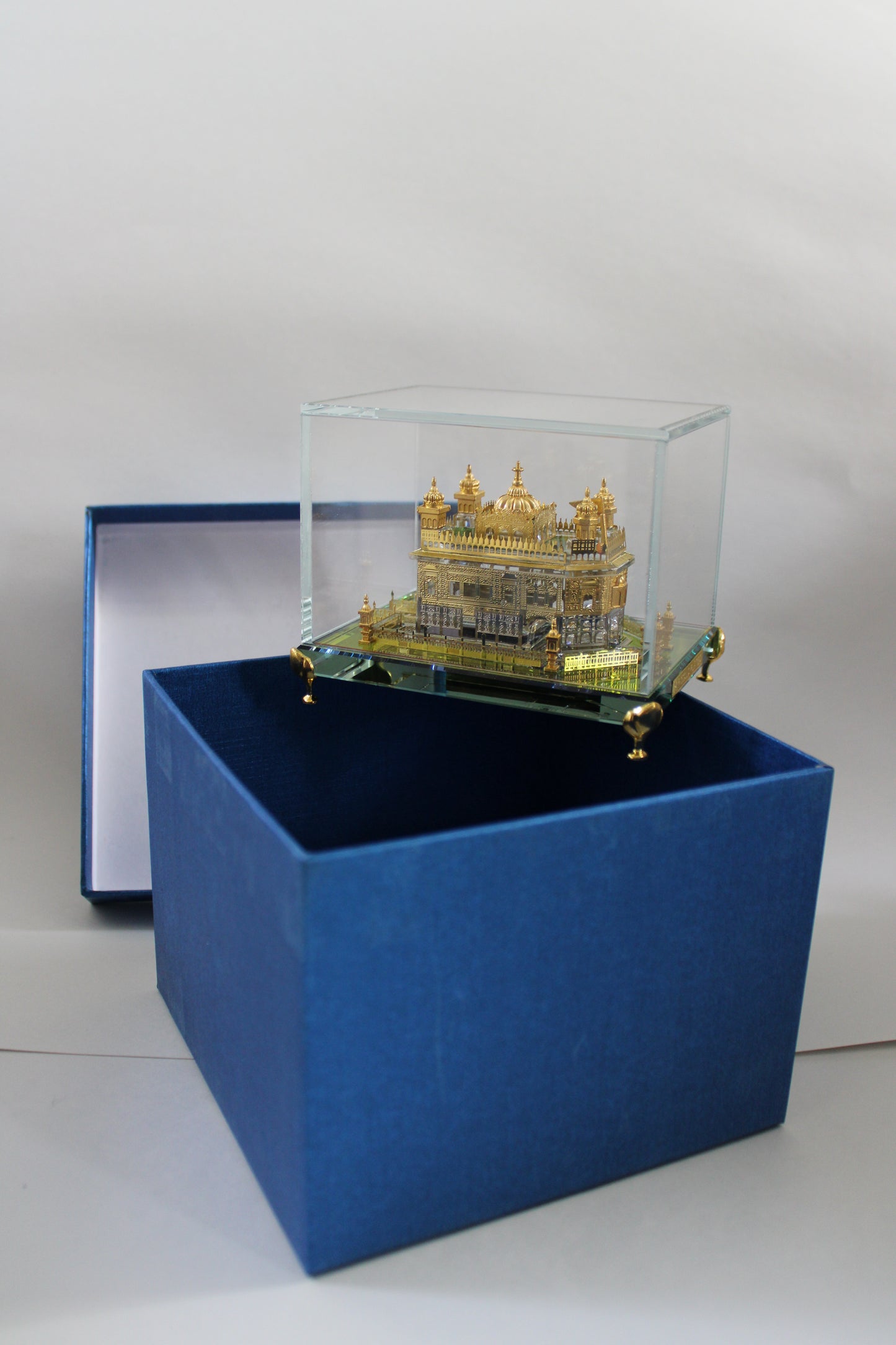 Golden Temple Amritsar 24k Gold Plated. Square Glass.