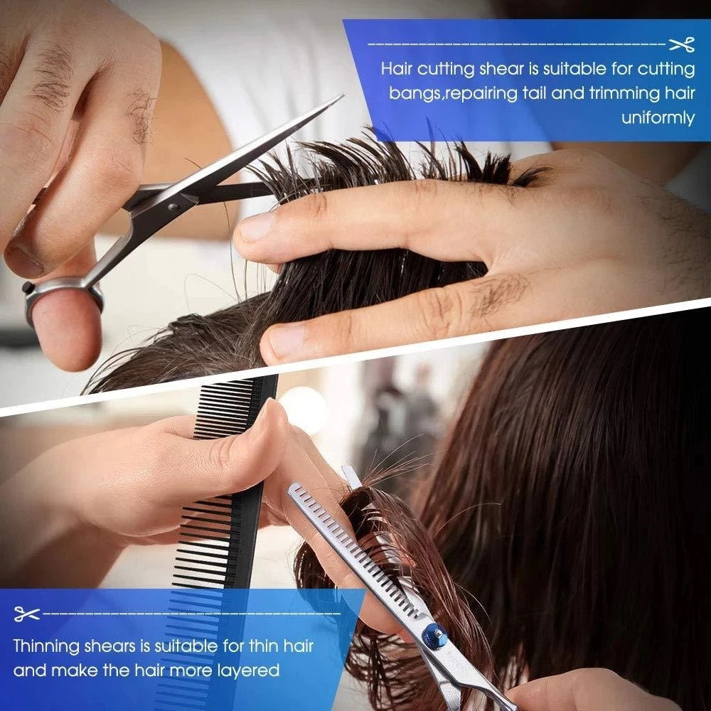 Hair Stylist Scissors 6 inch. Professional Hair cutting and Thinning Barber Scissors.
