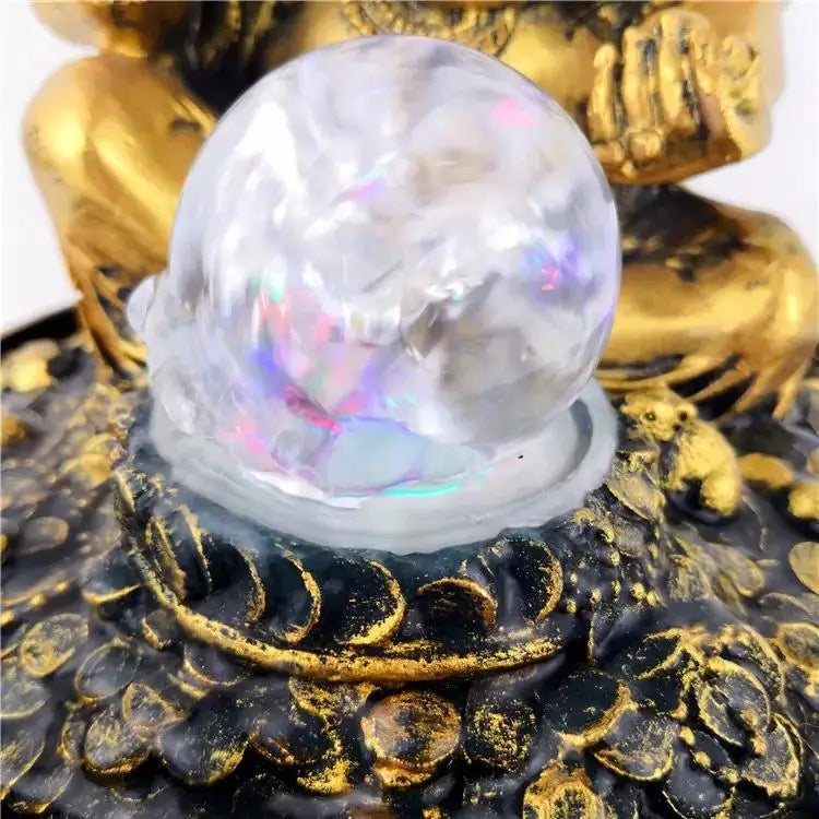 Lord Ganesha Water Fountain with Led Lights. Vastu