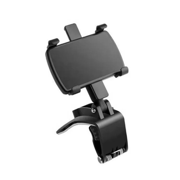 Multi-functional phone Holder for Car. Works With Dashboard, Rearview mirror, sun visor.