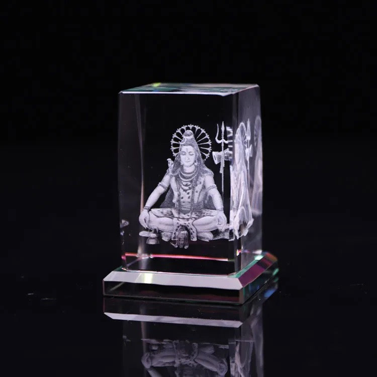 Lord Shiva. k9 Led Base With Multi Color Rotating Base. Gift Set Box.