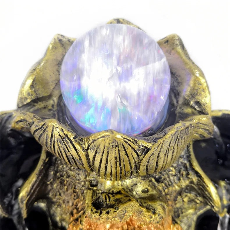 Lord Krishna-Radha Water Fountain with LED Lights. Rolling Ball