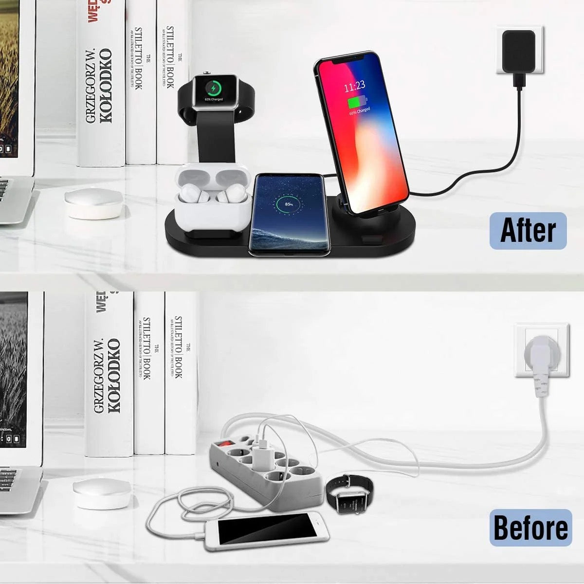 Wireless charger stand 4 in 1