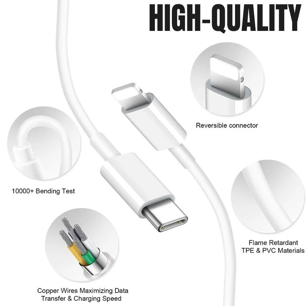 20 watts power Adapter with cable. C-iOS