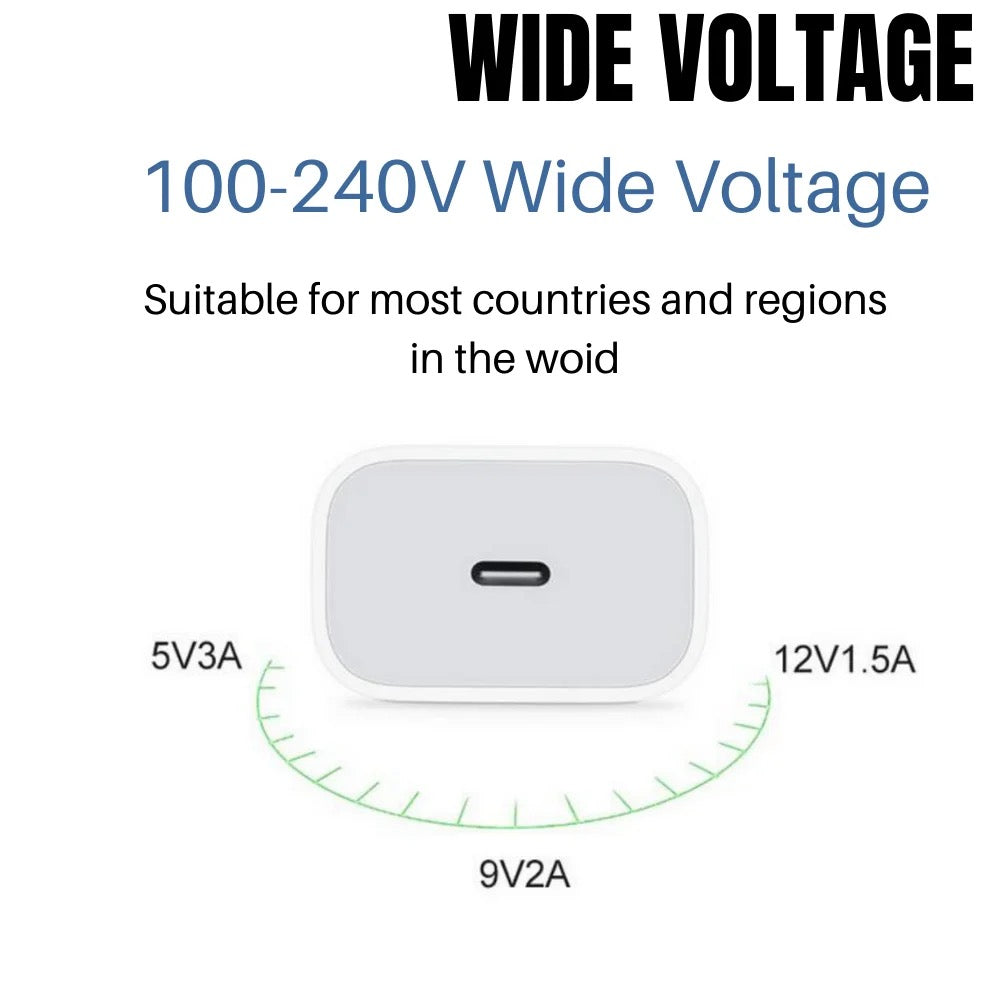 20 watts power Adapter with cable. C-iOS