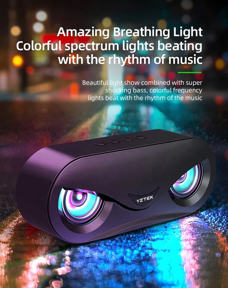 Led Owl Eyes Bluetooth Speaker. BT Speaker with Great sound & Bass.
