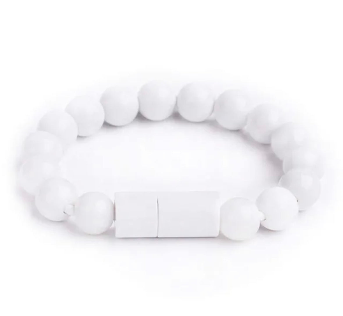 Bead Pure Color Bracelet USB Charging Cable for iPhone.