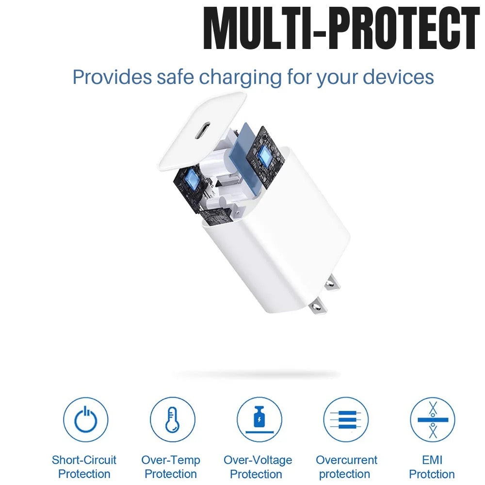 20 watts power Adapter with cable. C-iOS