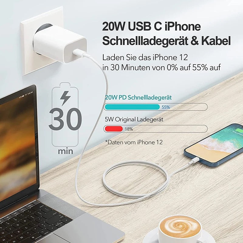 20 watts power Adapter with cable. C-iOS