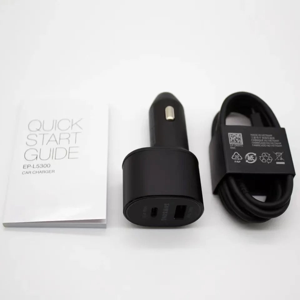 Car Charger super fast 45w Type-c. 15w Usb Dual port