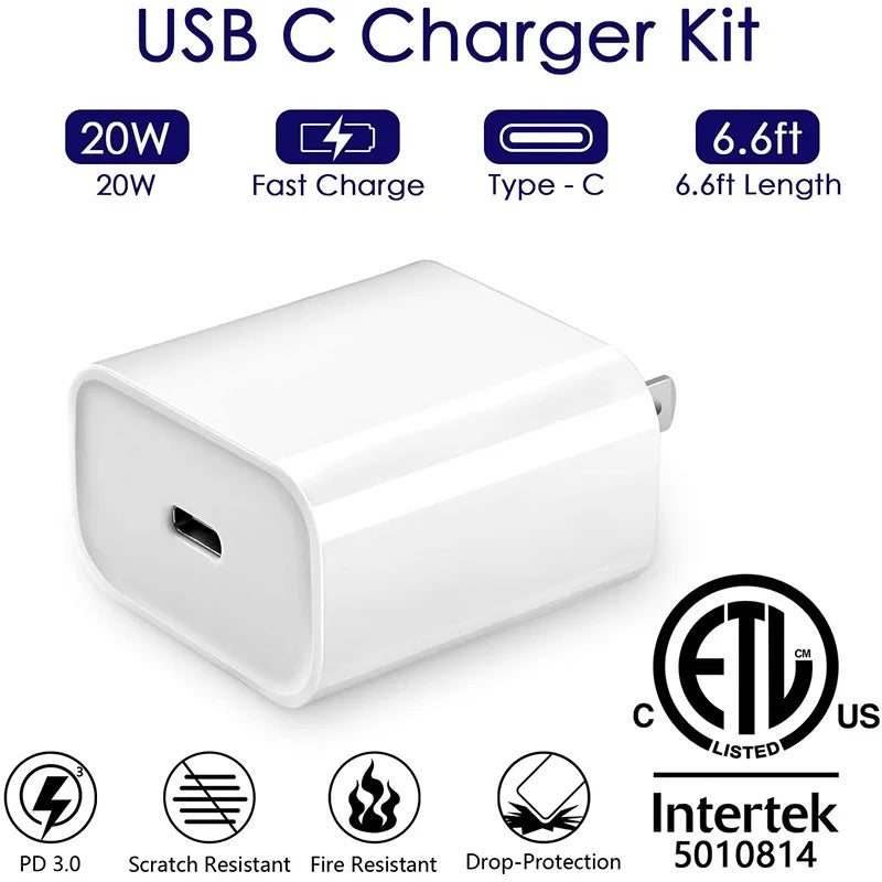 20 watts power Adapter with cable. C-iOS