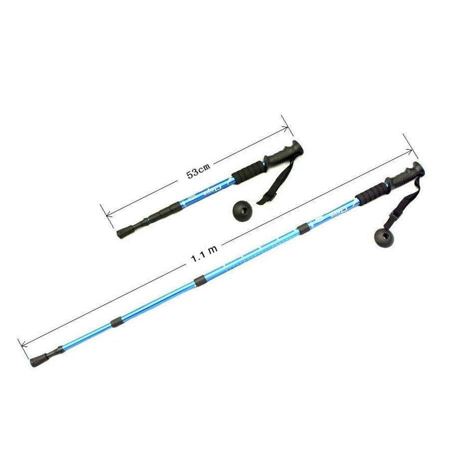 Hiking adjustable single pole. Hiking stick