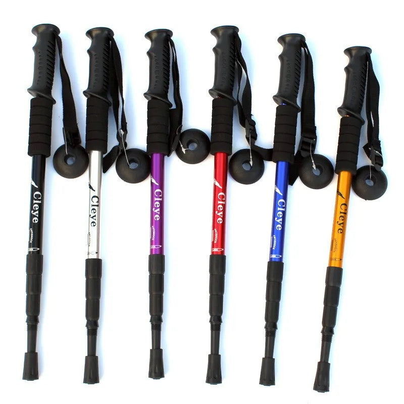 Hiking adjustable single pole. Hiking stick