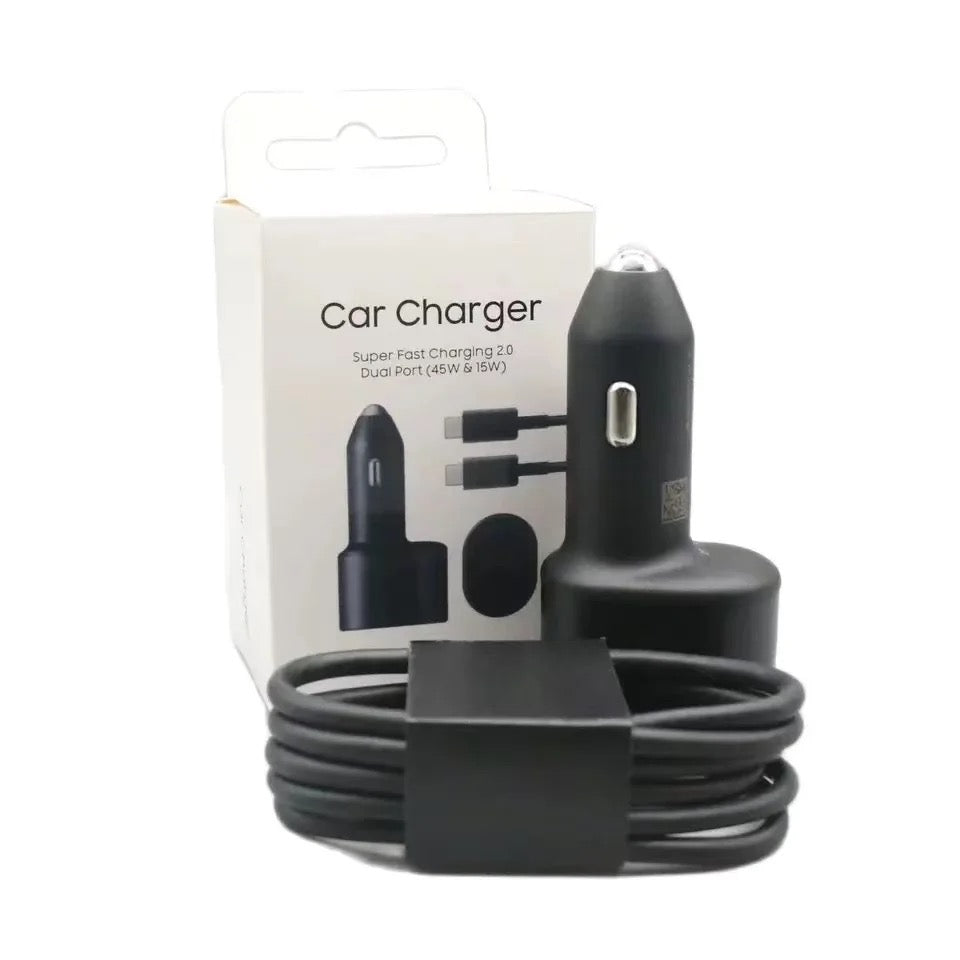 Car Charger super fast 45w Type-c. 15w Usb Dual port