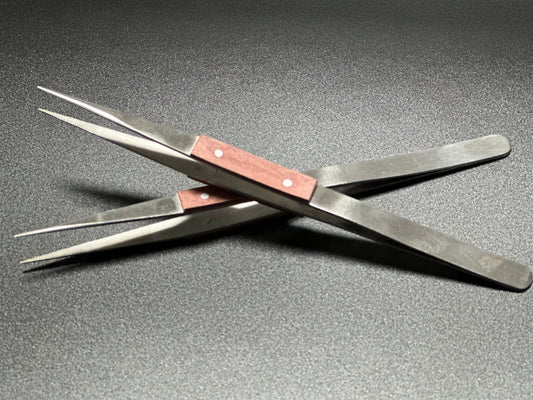Diamond Fine Tweezers with Fiber Grip. Jewlery Tools.