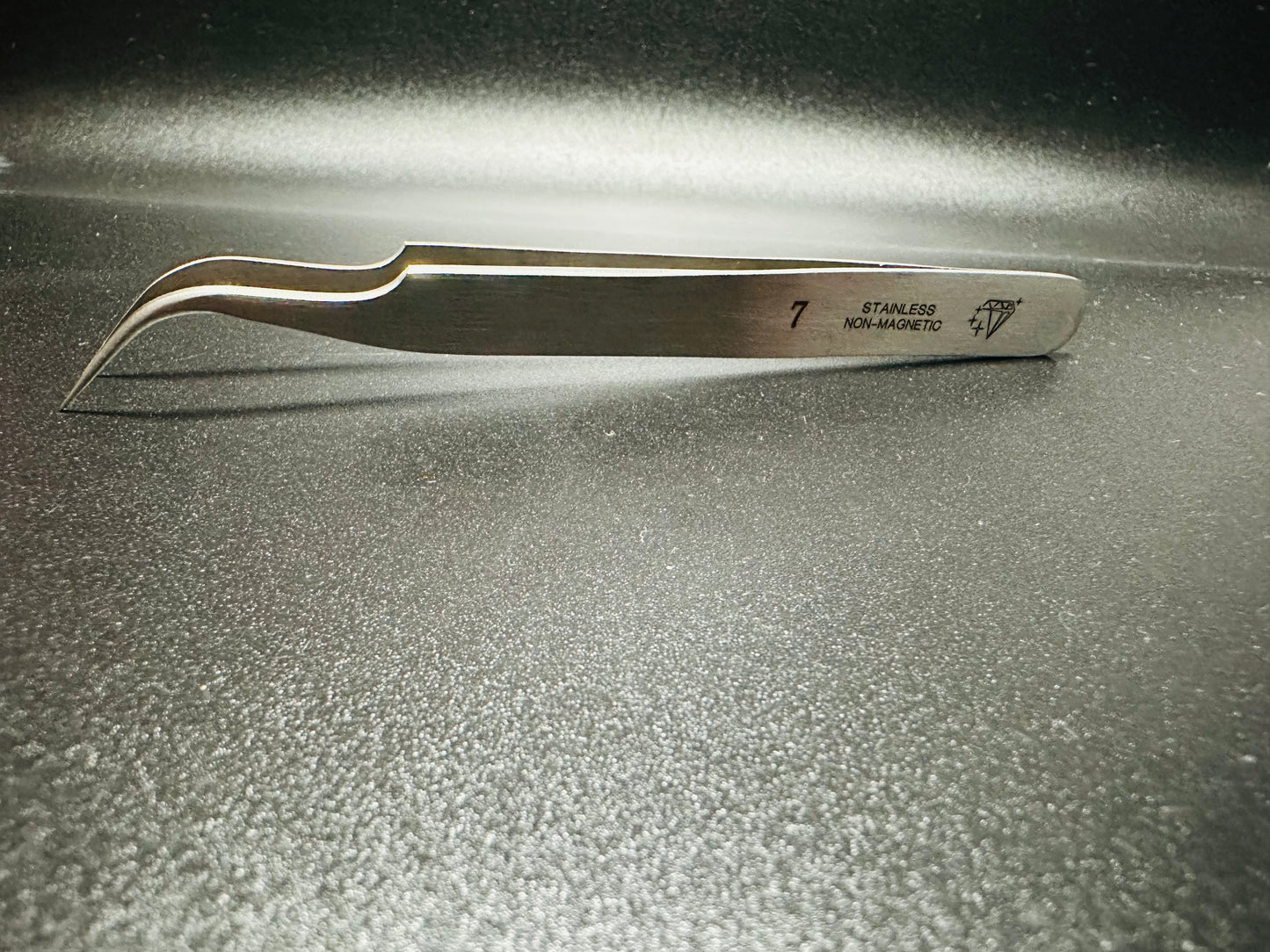 Diamond star Tweezers #7 High-precision. Non Magnetic Stainless Steel. Hand Made