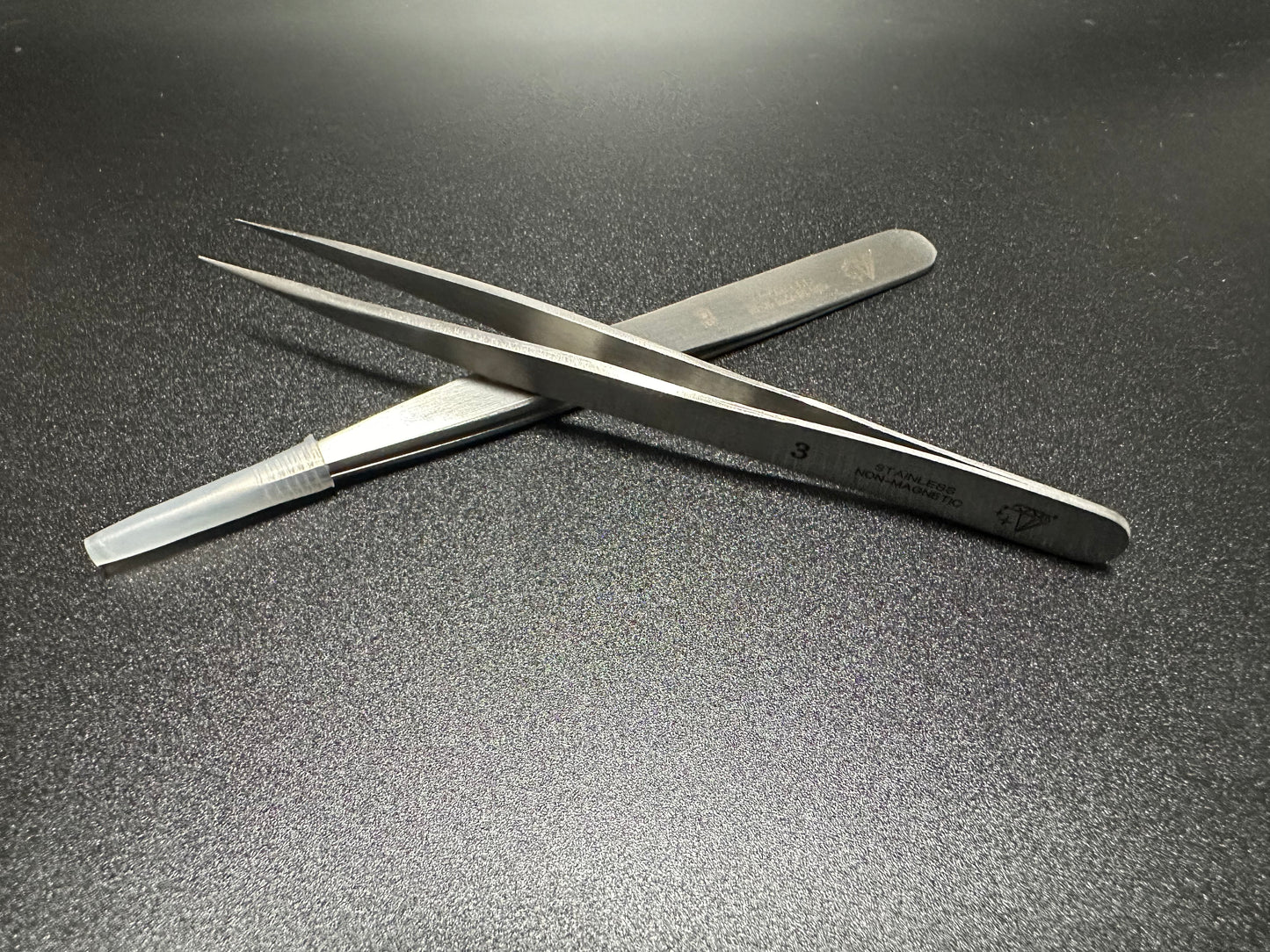 Diamond star Tweezers #3 Stainless Steel Non Magnetic. Hi Tech Tweezers. Hand Made
