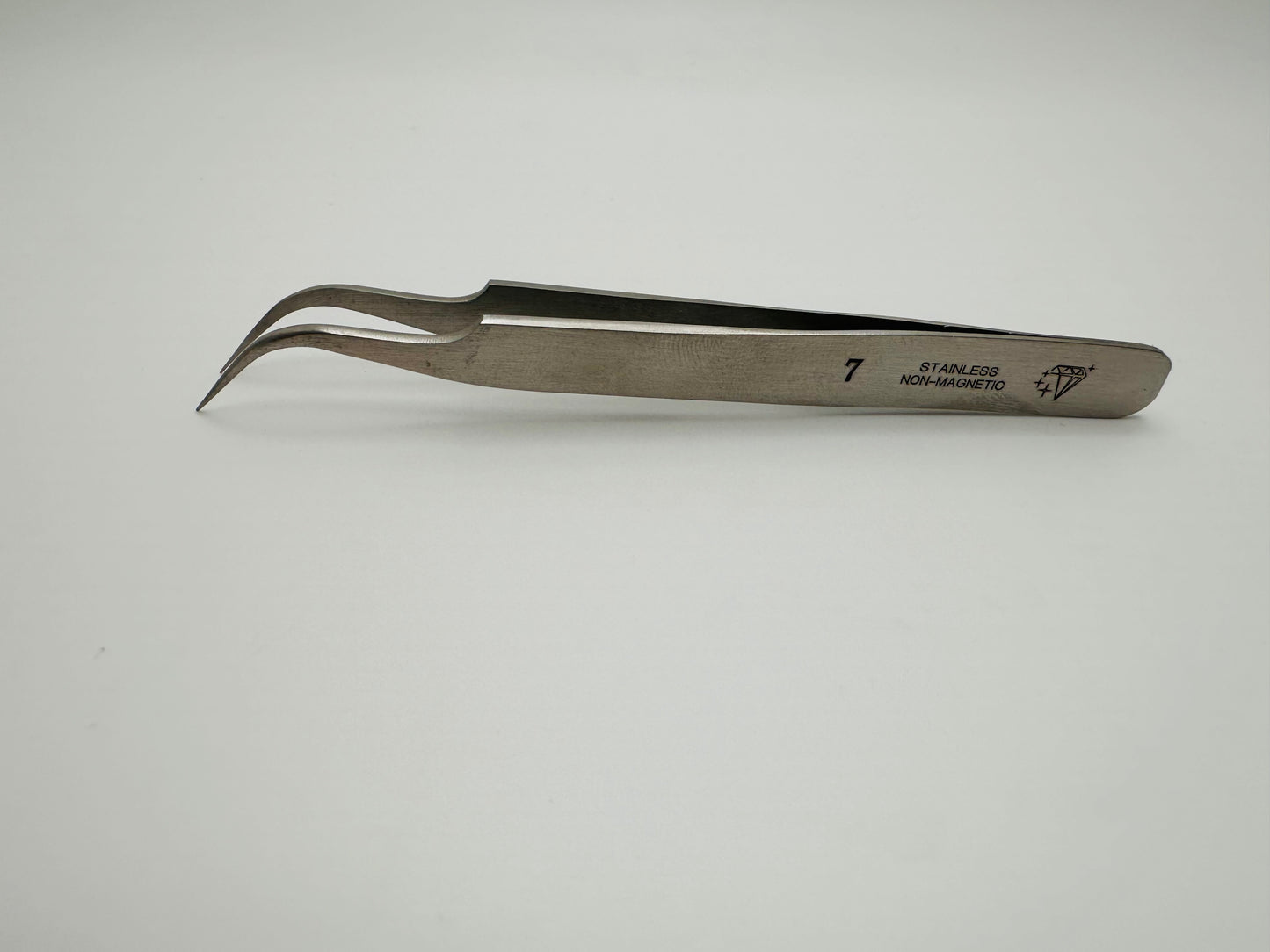 Diamond star Tweezers #7 High-precision. Non Magnetic Stainless Steel. Hand Made