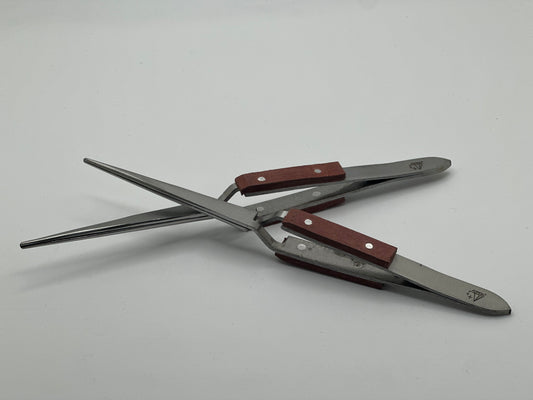 Soldering Tweezers Fiber Grip X Lock. 6.5” Straight. For Jewlers.