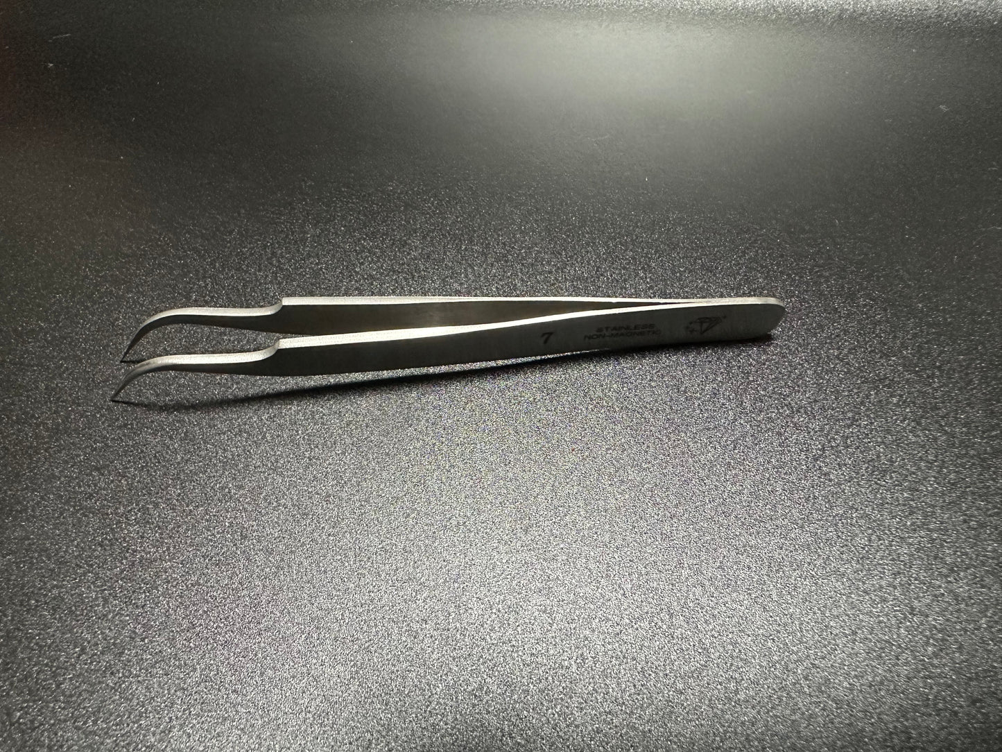 Diamond star Tweezers #7 High-precision. Non Magnetic Stainless Steel. Hand Made