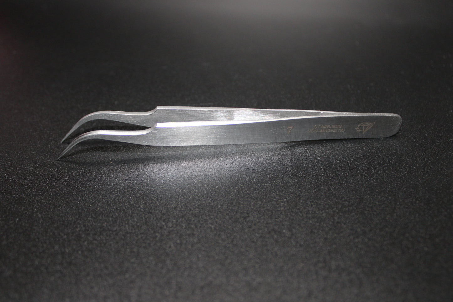 Diamond star Tweezers #7 High-precision. Non Magnetic Stainless Steel. Hand Made