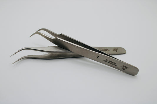 Diamond star Tweezers #7 High-precision. Non Magnetic Stainless Steel. Hand Made