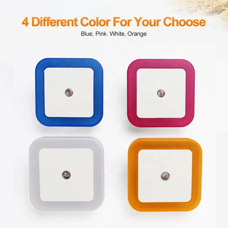 4 Sensor night lights set. 4 different colors. Saves Energy.